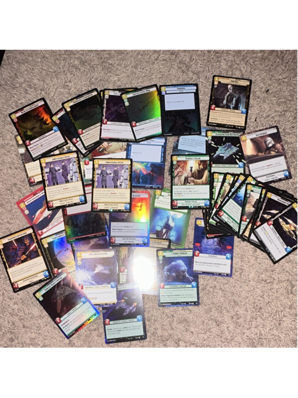 Star Wars unlimited lot of 126 foil, hyperspace, rare, Taking offers, read desc